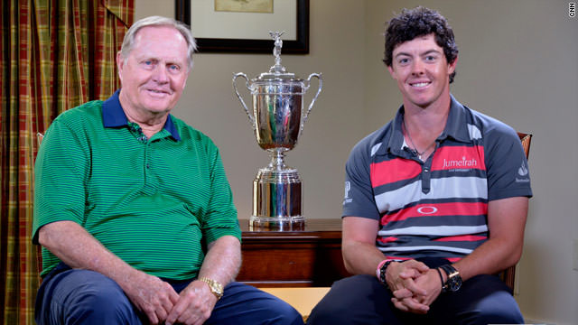 Jack Nicklaus and Rory McIlroy on CNN in 2012. 