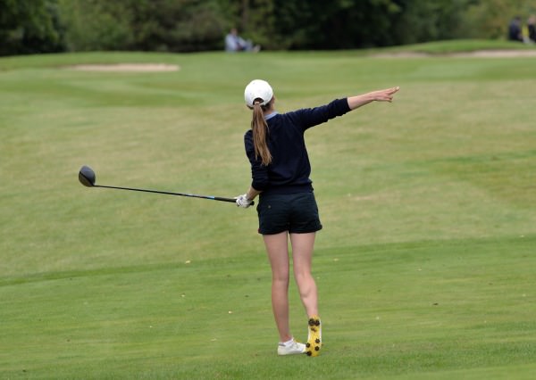 Rachel Taylor (Laytown & Bettystown) driving at the 15th in the final of the 2014 AIG All Ireland Senior Cup Finals at Mount Wolseley Country Club (16/08/2014). Picture by Pat Cashman