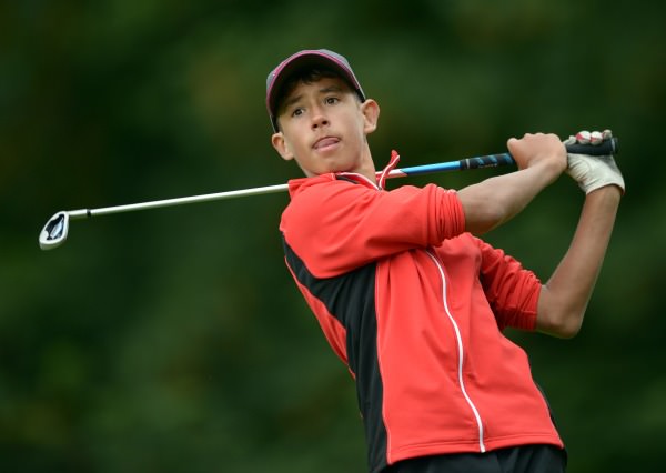 Kevin McArdle (Elm Park) driving from the 14th tee. Picture by Pat Cashman