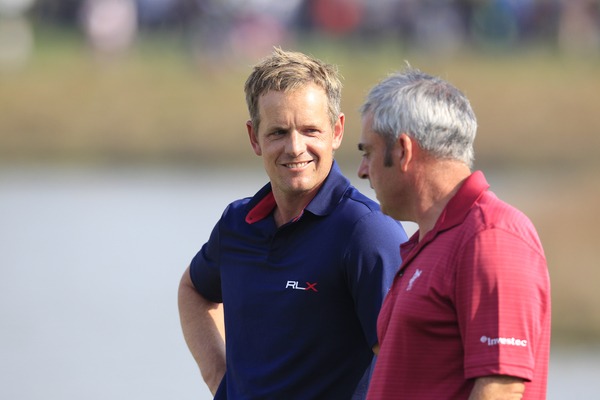 Paul McGinley and Luke Donald in Shanghai last year. Picture: Eoin Clarke/ www.golffile.ie