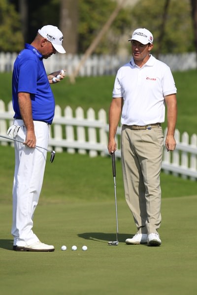 Thomas Bjorn pipped Padraig Harrington to Rookie of the year. Which of them, if either, will become Ryder Cup captain first? Picture Eoin Clarke/ www.golffile.ie