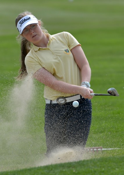 Lorna Mullally (Tuam) competing in the 2014 Miele All Ireland Ladies Interclub Fourball Regional Finals at Athlone Golf Club (08/09/2014). Picture by Pat Cashman