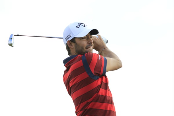 Pablo Larrazábal on the ninth tee at Kennemer Golf & Country Club on Friday 12th September 2014. Picture: Thos Caffrey / www.golffile.ie