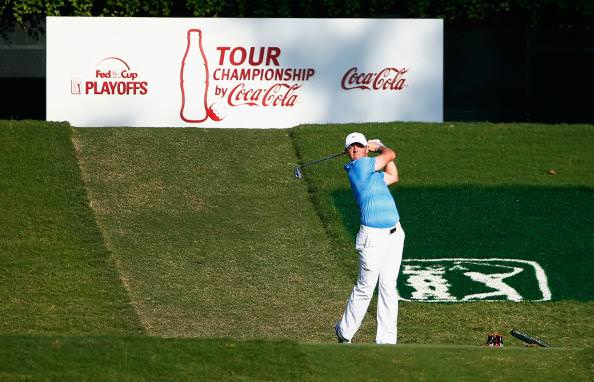 Rory McIlroy is tied for the lead at East Lake in Atlanta with a round to go. Picture via Twitter.com/PGATOUR