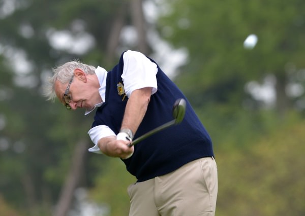 Harry Gleeson (Castle) driving at the 13th hole in the semi final of the AIG Junior Cup at Carton House today (17/09/2014). Picture by Pat Cashman