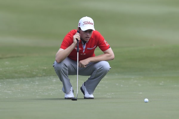 Kevin Phelan on the 16th in Hong Kong. Picture: Thos Caffrey / www.golffile.ie
