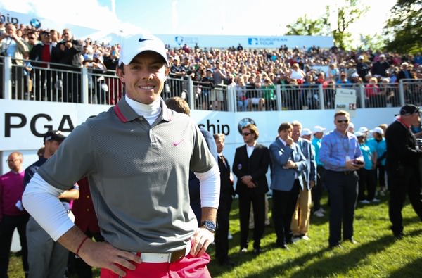 Rory McIlroy basks in the limelight of his BMW PGA Championship win at Wentworth last May. Picture: David Lloyd / www.golffile.ie