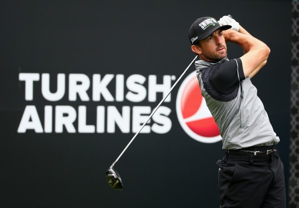 Australia's Wade Ormsby leads at the Montgomerie Maxx Royal. Picture © Getty Images