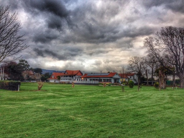 The famous Woodbrook clubhouse