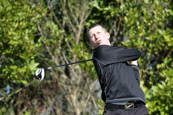 Eoin Conway (West Waterford) on the 12th tee during the second round of the 2013 Munster Youths Amateur Open Championship at Ennis Golf Club. Photo Jenny Matthews/ www.golffile.ie