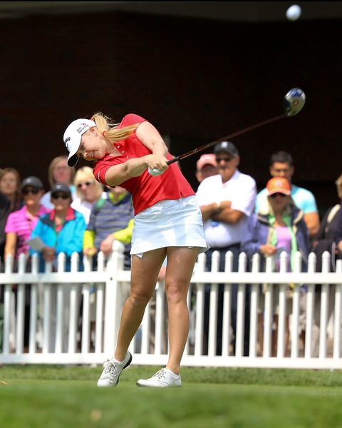 Stephanie Meadow during the 2014 Wegman's LPGA Championship at The Monroe Golf Club in Pittsford, New York on August 14. Photo: Kenneth E Dennis/ kendennisphoto.com