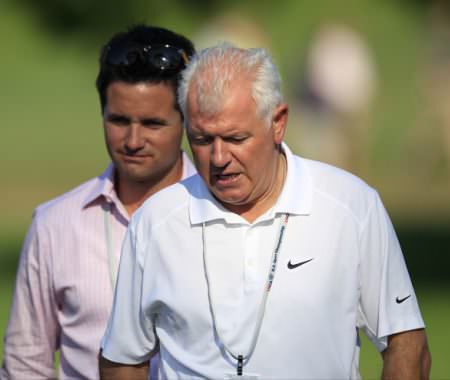 Sean O'Flaherty and Gerry McIlroy during the 2013 US Open. Picture: Fran Caffrey / www.golffile.ie