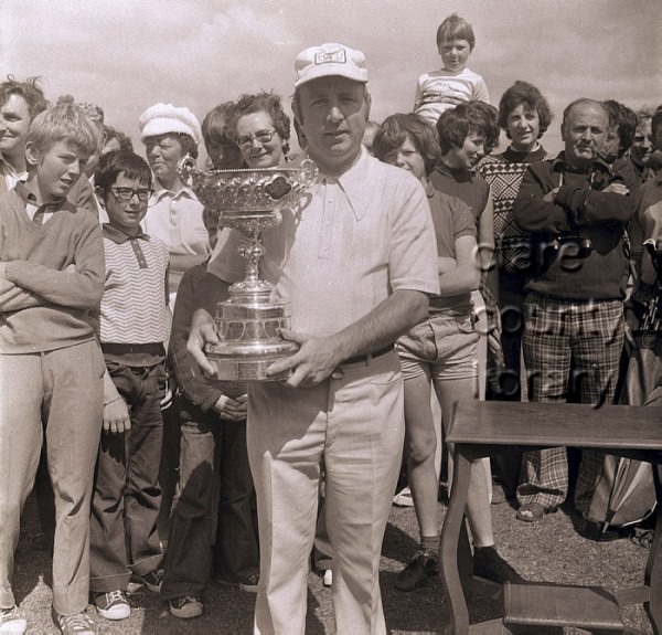 Vincent Nevin with the South of Ireland trophy 1976. Picture Michael John Glynne / clarelibrary.ie