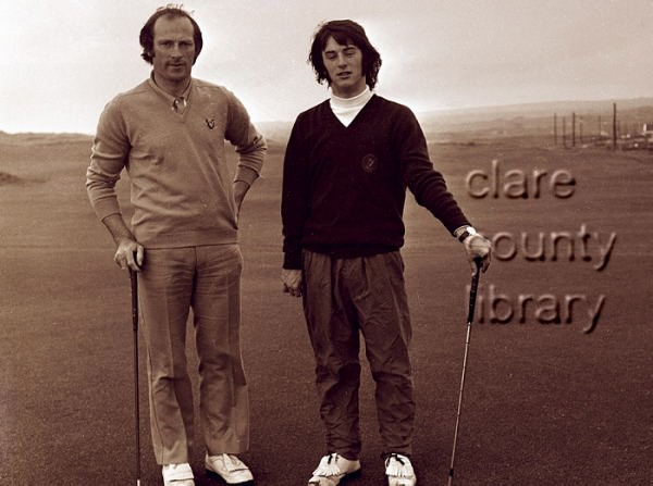 Michael Guerin (left) with Mark Gannon at the 1973 South of Ireland