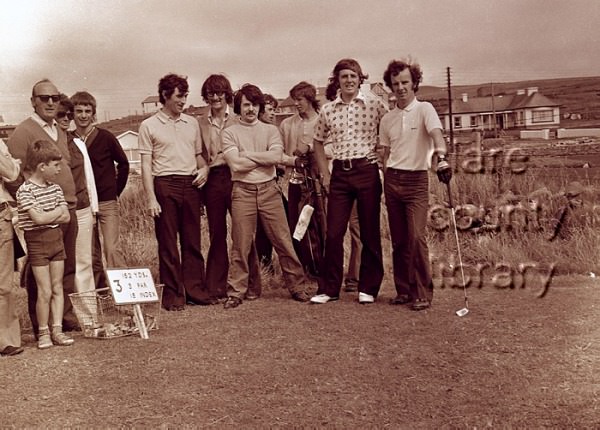 Des Smyth, second from the right, at the 1973 South of Ireland Championship
