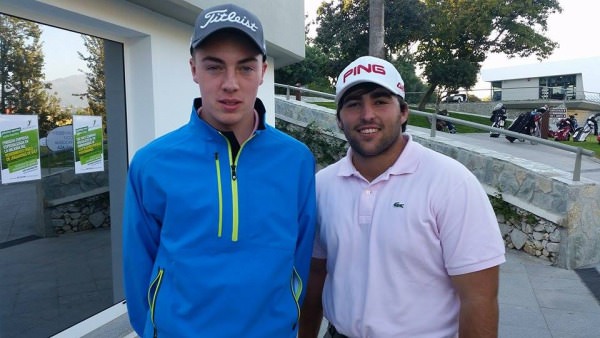 Kevin Le Blanc with Spain's Mario Galiano, the new world amateur No 10