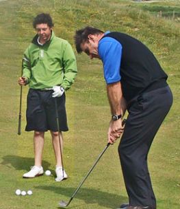 Rory McIlroy and Nick Faldo