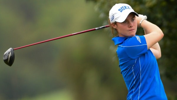 Duke's Leona Maguire, the No 1 collegiate player in the US, leads the Darius Rucker Intercollegiate at Hilton Head