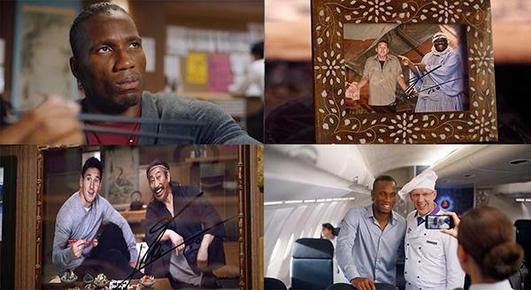 An image from Turkish Airlines' epic food ad featuring Lionel Messi and Didier Drogba