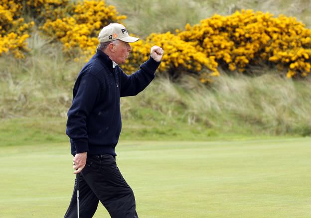 Tom Cleary celebrates at Waterville. Picture courtesy Niall O'Shea/ Cork Golf News