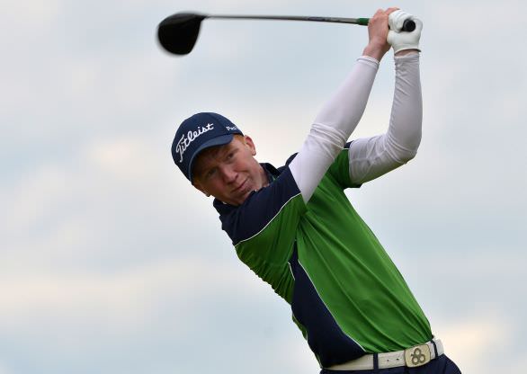 Gavin Moynihan (The Island) driving at the 14th tee. Picture by Pat Cashman