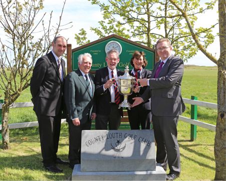 Pictured at the launch of the 75th Edition of the East of Ireland Championship (l to r) Andrew Greenslade, Sales & Marketing Manager, CityNorth Hotel, John Ferriter, Chairman, Leinster Golf, Michael Kennedy, Captain, County Louth Golf Club, Lucy McConnell, Lady Captain, County Louth Golf Club, Eamonn Dunne, Financial Controller, CityNorth Hotel