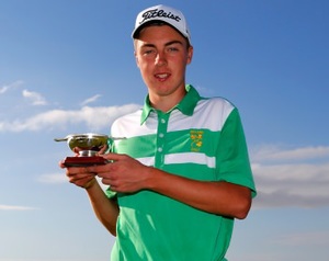 Kevin LeBlanc with the Junior Open trophy