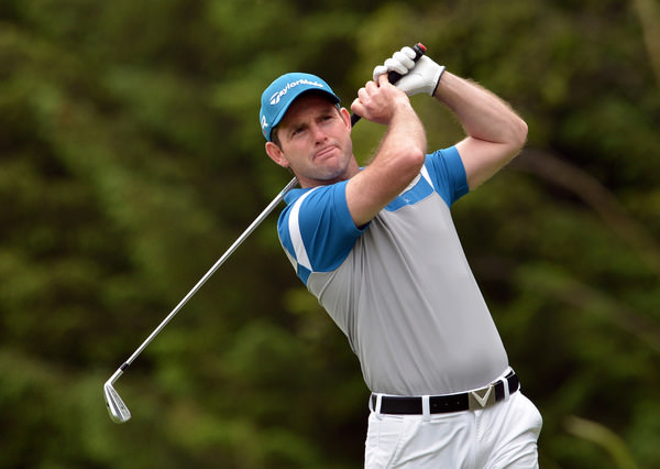 Peter Kirby (Dun Laoghaire) driving at the 6th tee during the first day of the 2015 Irish Mid Amateur Open Championship at New Forest Golf Club. Picture by Pat Cashman