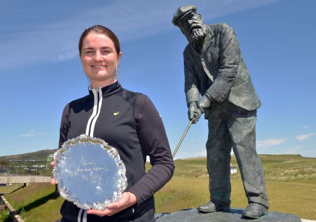 Olivia Mehaffey with the Ita Wallace plate. Picture: Pat Cashman