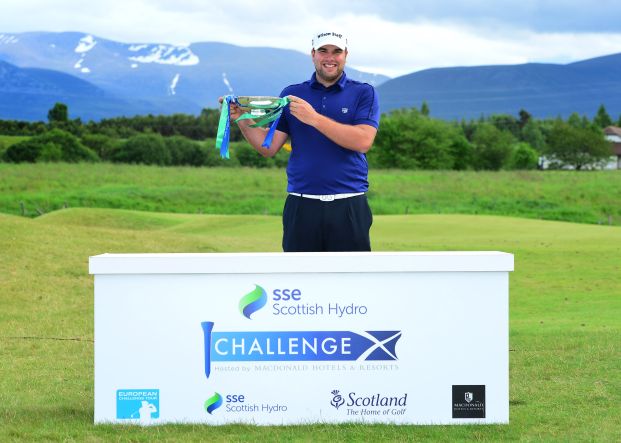 Jack Senior with the SSE Scottish Hydro Challenge trophy. Picture: Getty Images