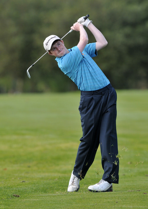 Galway's Ronan Mullarney takes on Paul McBride in the third round of the North of Ireland on Thursday
