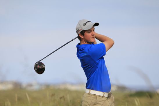 John Ross Galbraith drives on the fourth. Pictures: Golffile | Thos Caffrey