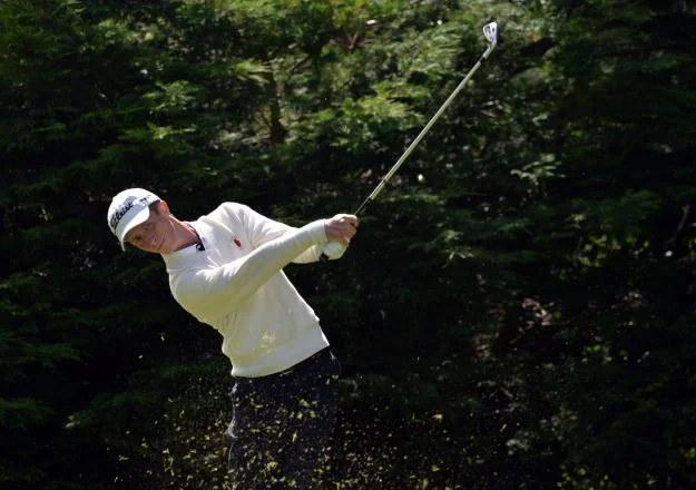 Marc Norton (Ulster) driving from the 17th tee during the third day of the Boys Interprovincial Championship matches at Athlone Golf Club. Picture by Pat Cashman