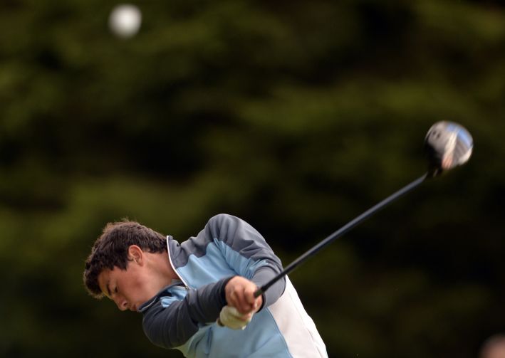 Odhran Maguire (Slieve Russell) driving at the third, Picture by Pat Cashman