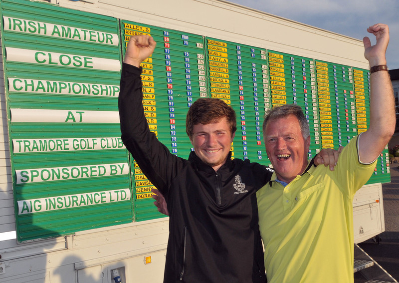Father and Son......Kevin and Eddie Power (Kilkenny) qualified for the matchplay of the 2015 Irish Amateur Close Championship. Picture by Pat Cashman