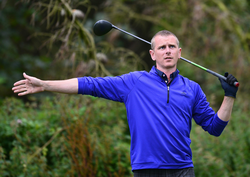 Simon McConnell (Ballyclare) driving at the 16th tee during the second day of strokeplay at the 2015 Irish Amateur Close Championship at Tramore Golf Club (19/05/2015). Picture by Pat Cashman