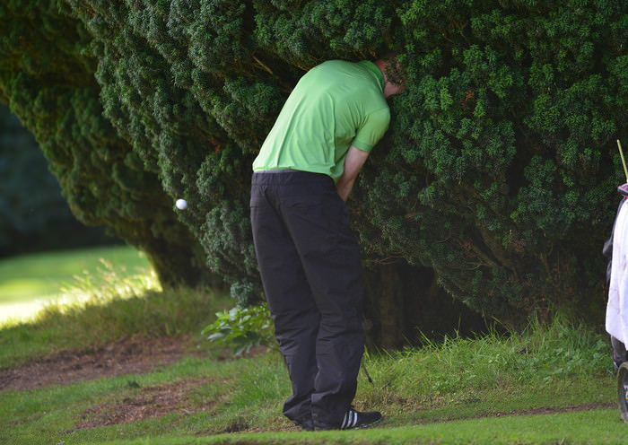 David Brady (Co Sligo) playing to the 15th green in the Irish Youths Open & Irish Colleges Invitational Championship. Picture by Pat Cashman