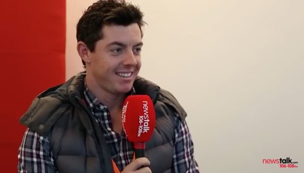 Rory McIlroy speaking to Newstalk