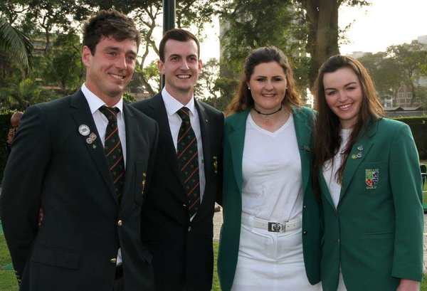 Ireland's quartet in Peru: (L-R) Colin Fairweather, Tiarnan McLarnon, Olivia Mehaffey and Chloe Ryan