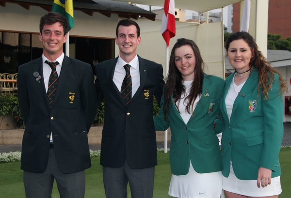 (L-R) Colin Fairweather, Tiarnan McLarnon, Chloe Ryan and Olivia Mehaffey pictured in Lima, Peru, January 2016