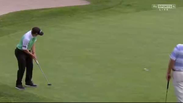 Paul Dunne birdies the 18th