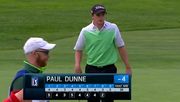 Paul Dunne and US based Greystones man, Alan Murray, his caddie in The Open.