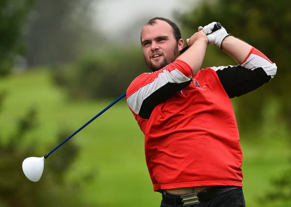 Jordan Hood (Galgorm Castle) driving at the 11th hole during the first day of matchplay at the 2015 Irish Amateur Close Championship at Tramore Golf Club (20/05/2015). Picture by Pat Cashman