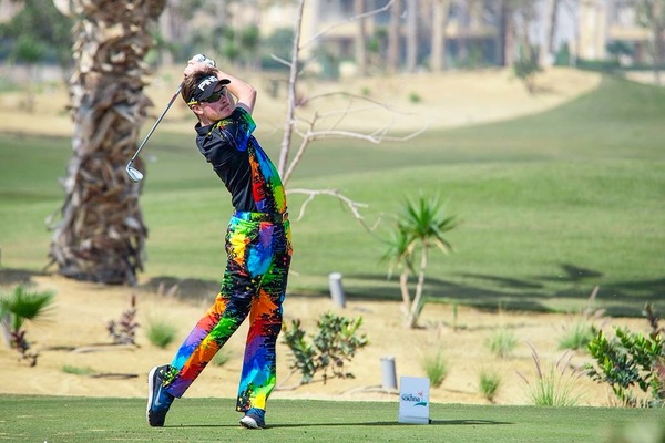 David Carey in action in round two of the Alps Tour's Red Sea Little Venice Open in Egypt