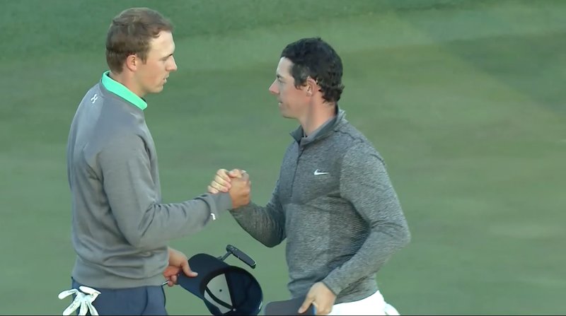 Rory McIlroy wishes Jordan Spieth the best of luck on Sunday