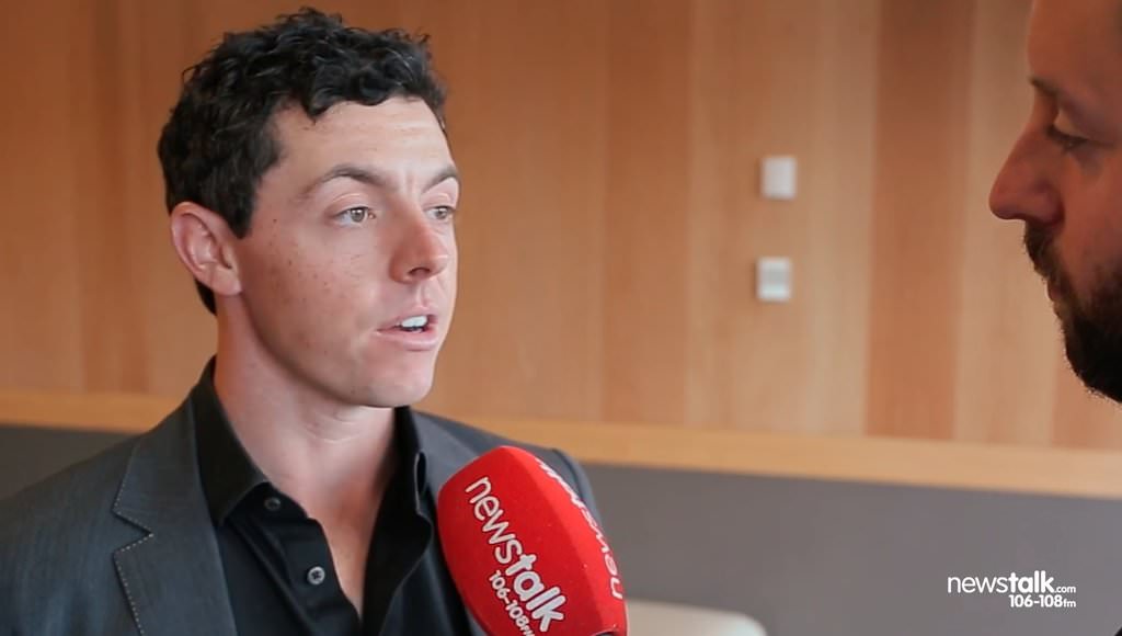 Rory McIlroy speaking to Newstalk's Nathan Murphy on Tuesday