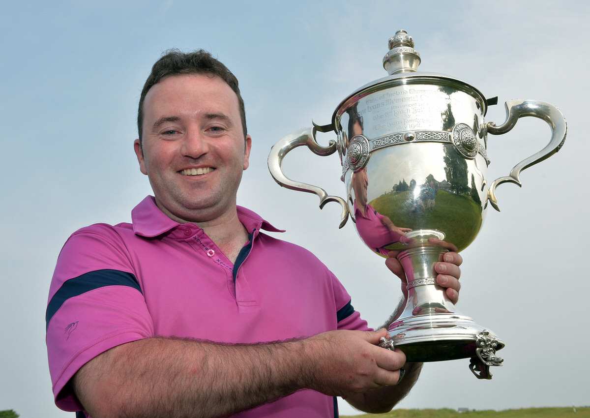 Paul O'Hanlon (Carton House) winner of the CityNorth Hotel sponsored East of Ireland Championship at County Louth. Picture by Pat Cashman