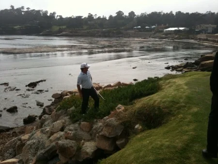 McDowell drinks in the Pebble Beach experience