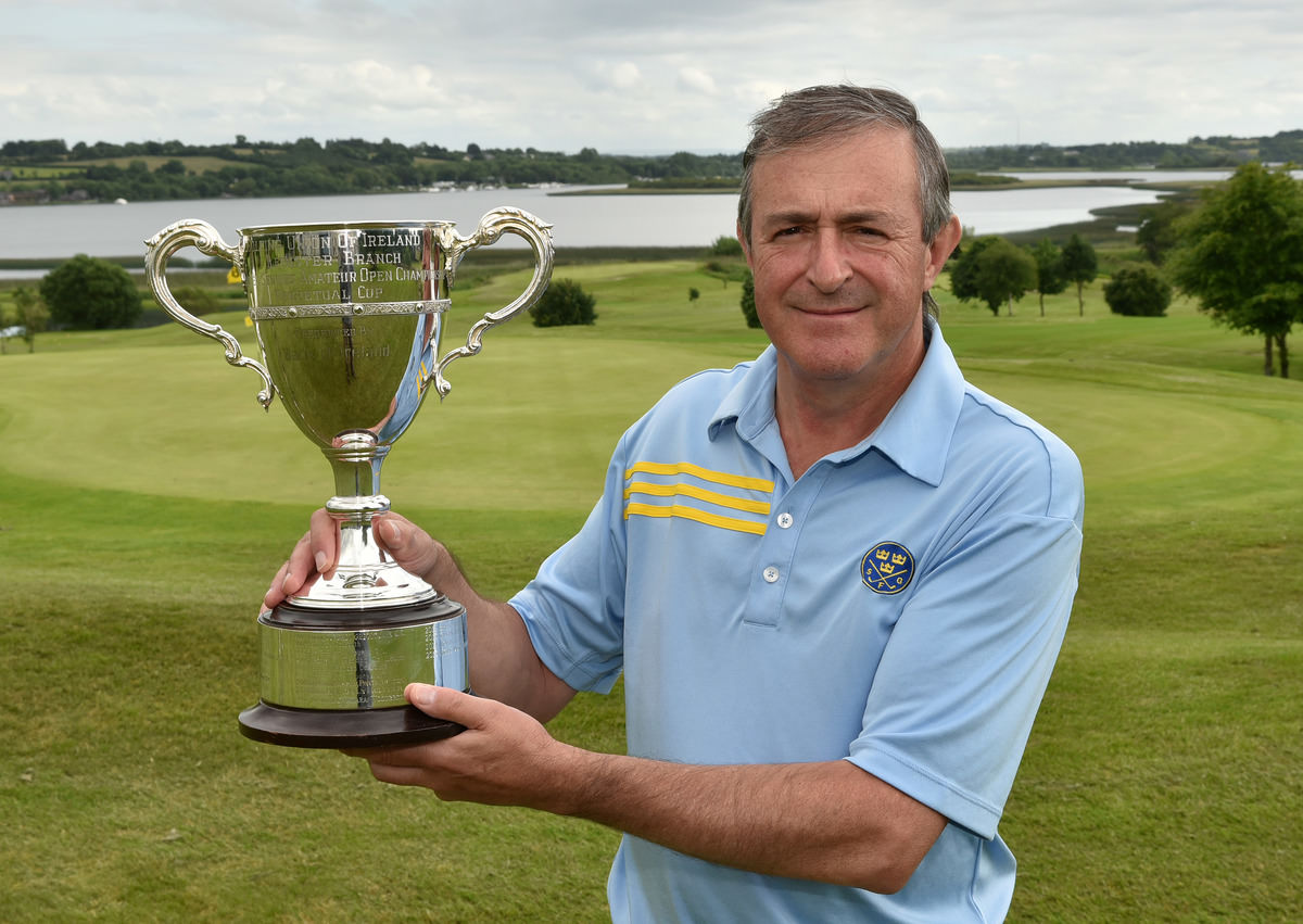 Michael Quirke (Doneraile) winner of the 2016 Leinster Seniors Amateur Open Championship trophy after his victory at Glasson Golf Club. Picture by Pat Cashman