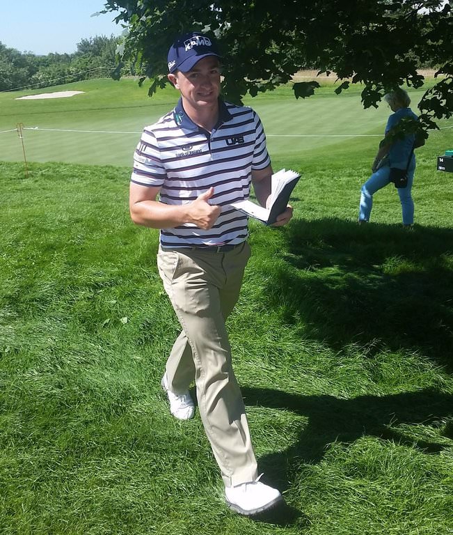Paul Dunne in action in Germany on Sunday. Picture: @JadziaDachs